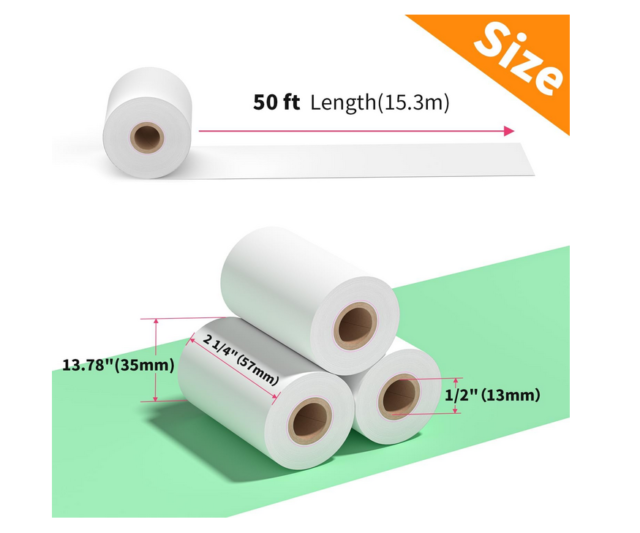 Item #SC401 -  2 1/4" x 50' BPA-Free Thermal Receipt Paper Rolls (50 Rolls) - Image 2